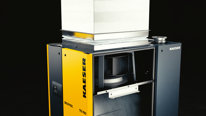 La innovación del nuevo secador refrigerativo SECOTEC es su ventilador radial.